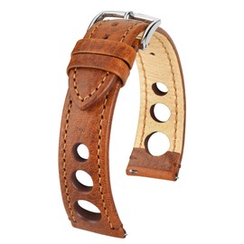 HIRSCH Unisex Watch Strap Buffalo Calf Model Rally 18 mm, Classic