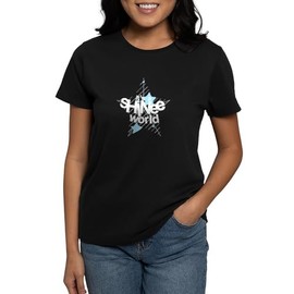 CafePress SFI It's A Shinee World T Shirt Womens Cotton Dark T-Shirt Black
