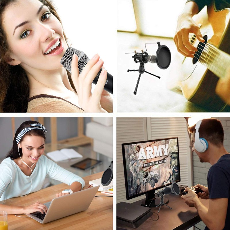 Condenser Microphone, Karaoke/Smartphone Microphone, Tabletop Microphone, Podcast, Omnidirectional, Mini Microphone,
