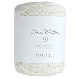 Yokota DARUMA Trad Cotton 100% Wool Yarn Col.2 0.9 oz (25 g), Approx. 32.8 ft (108 m)