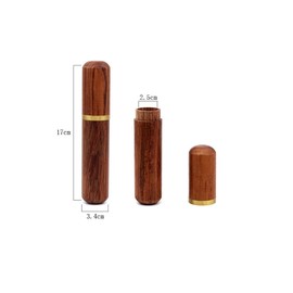 1 Piece Cigar Tube Cigar Case Wooden Cigar Storage Tube Cigar Storage Case Single Cigar Holder Cigar Container with Caps, 2.5cm