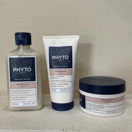 Phyto Repair Shampoo 8.45 oz Conditioner 5.91 oz Mask 6.76 oz Trio   new fresh