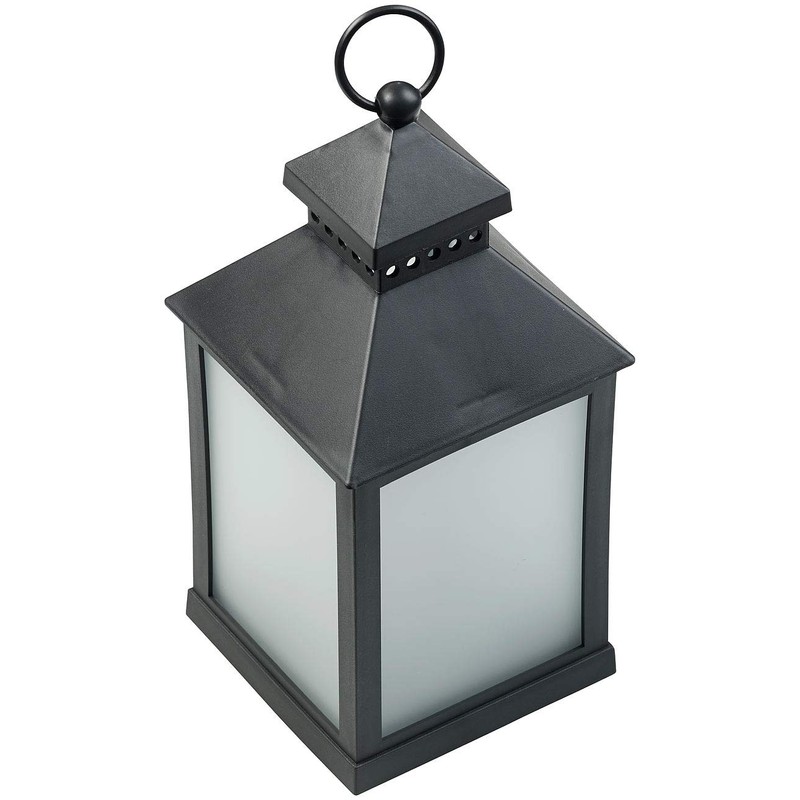 Lunartec Garden Lantern: LED Lantern with Realistic Flame Play and