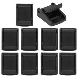 PATIKIL Webbing Black Cam Buckle 13/16 inch, 10 Pack Plastic Adjustable Toggle Clip for Backpack Luggage Car Roof Bag Pet Chest Vest Straps