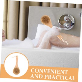 Minkissy 5pcs Exfoliating Shower Brush Wooden Handle Dry Brushing Body Brush Bath Scrubbing for Adults