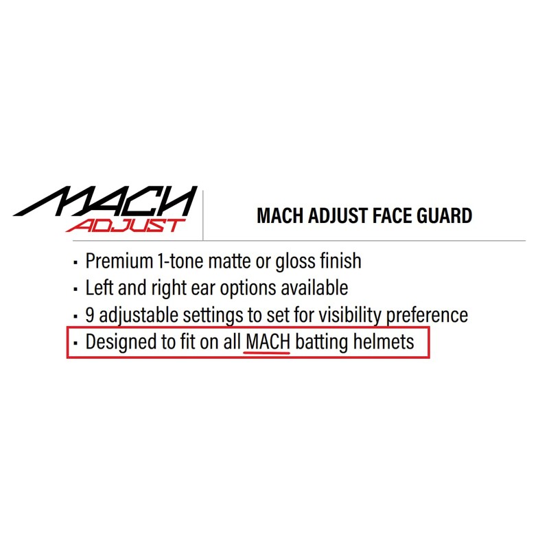 Rawlings | Protector Facial Mach Ajustar | Pieza de extensión