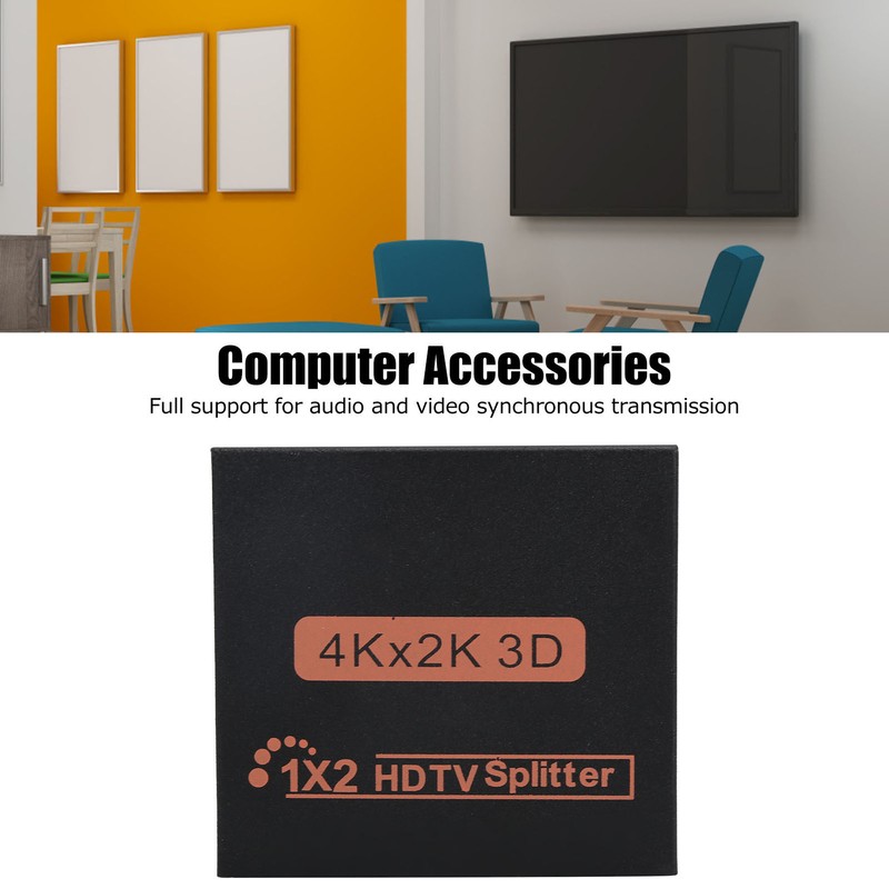 High Definition Multimedia Interface Splitter 4Kx2K 1‑In 2‑Out Computer Accessories