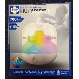 Sealy Humidifier  Multi-Color Light-Up Projector, Low Noise, Aroma Diffuser, NEW