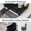 AIDERLY Iron Dish Drying Rack with Drainboard Dish Drainers for