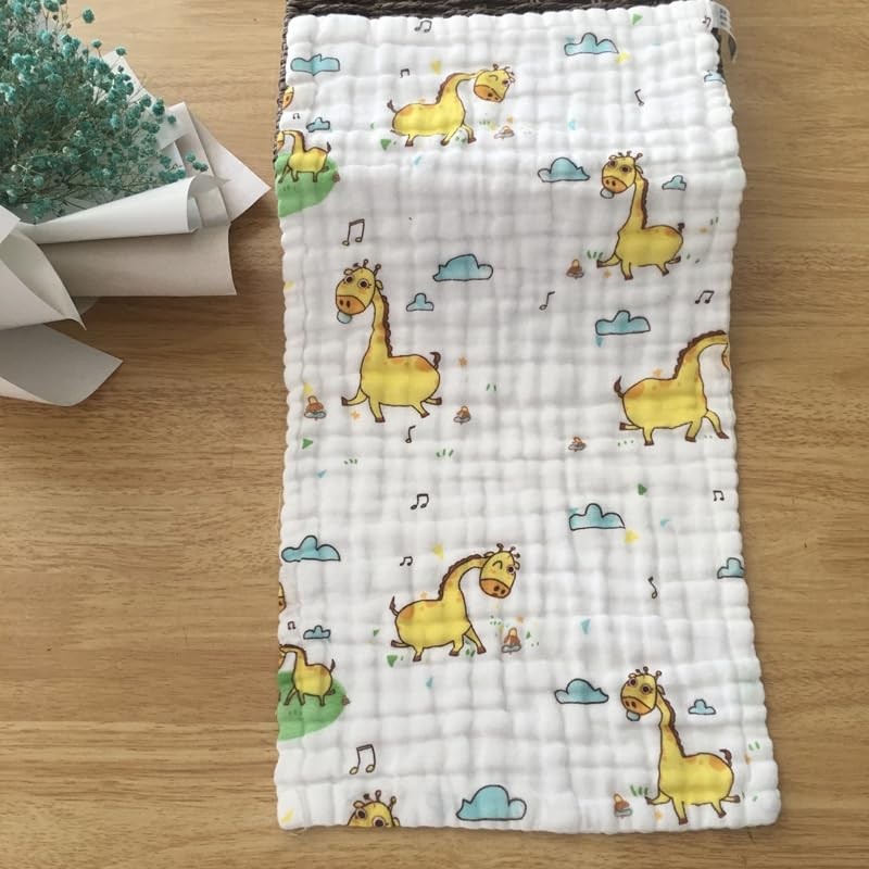 Soft Cotton Baby Burp Cloths, Cute Animal Print Designs, Multi-Pattern