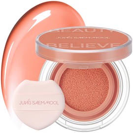 JUNGSAEMMOOL Artist Cushion Blush (Dewy Coral) | Easy to Blend, Lightweight, Hydrating Cushion Blush for Dewy & Glowing Cheeks