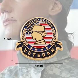 60 Pcs US Veteran Day Pins – Female/Male Soldier Patriotic American Flag Pins Memorial Day Military Lapel pin For Man Woman Gifts