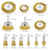 Wire Brush Drill, 12-Piece Steel Brush, Cordless Screwdriver, Brass Brush