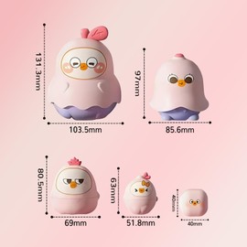 Zliger Russian Nesting Dolls, 5 Layers Russian Matryoshka Dolls, Matryoshka, Toy from 1 Year, Sensory Toy, for Children Christmas and Birthday (Pink Colour)