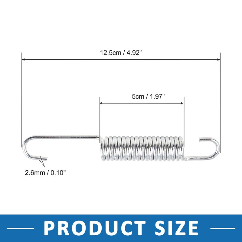 A ABSOPRO Motorcycle Main Stands Bracket Kickstand Return Spring Silver