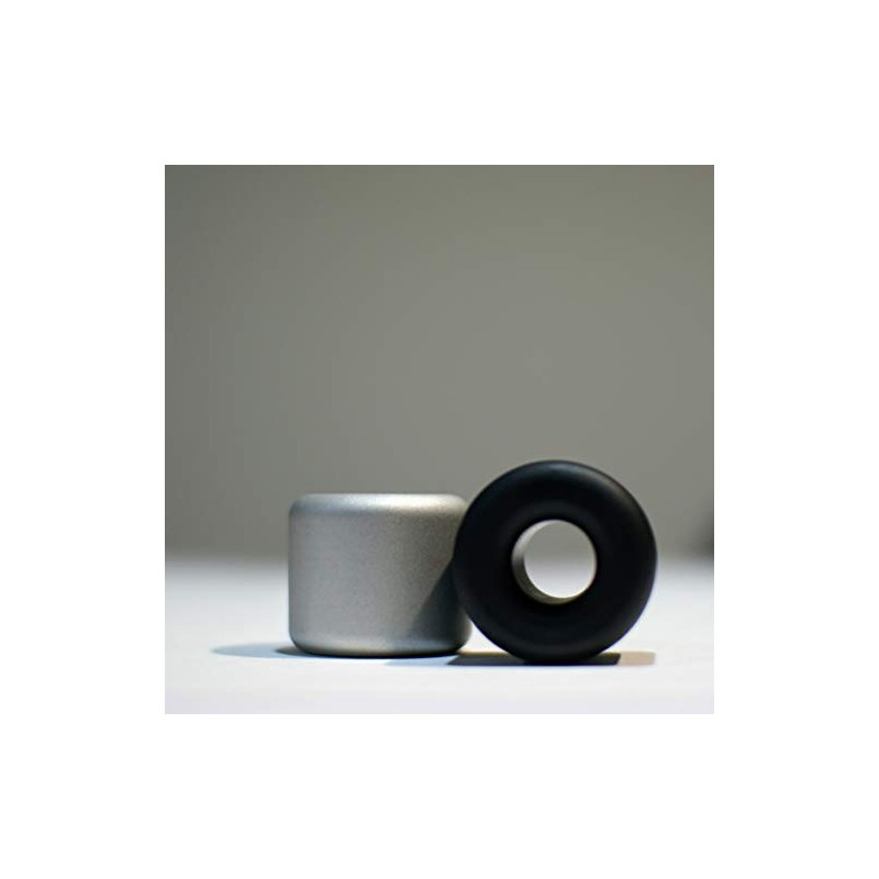 Mudai Aluminium Toothbrush Holder Stand, Pack of 2 (Satin Silver)