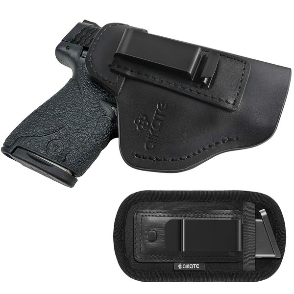 IWB Leather Holster for Concealed Carry, Inside Waistband Holsters for S&W M&P Shield, Glock 17 19 22 23 32 33 36 43, Springfield XD-S, Beretta 92FS, Sig Sauer P228 P239 and All Similar Handguns