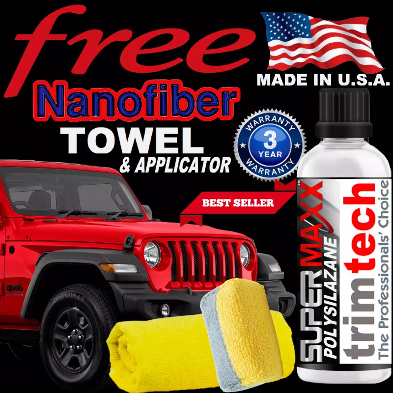 SUPERMAXX TRIM COAT CAR COATING CERAMIC PLASTIC TRIM & RUBBER