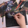 URROMA 8 Pieces Scratch Painting Postcard Set Rainbow Painting Scratch