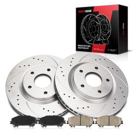 Torchbeam 295.8mm(11.64 inch) Front Brake kit| Brake Pads and Rotors Kit Compatible with Front For: 2014-2017 Nissan Rogue,Disc Brake Rotors + Ceramic Pads Kit,6pcs,31512 D1737