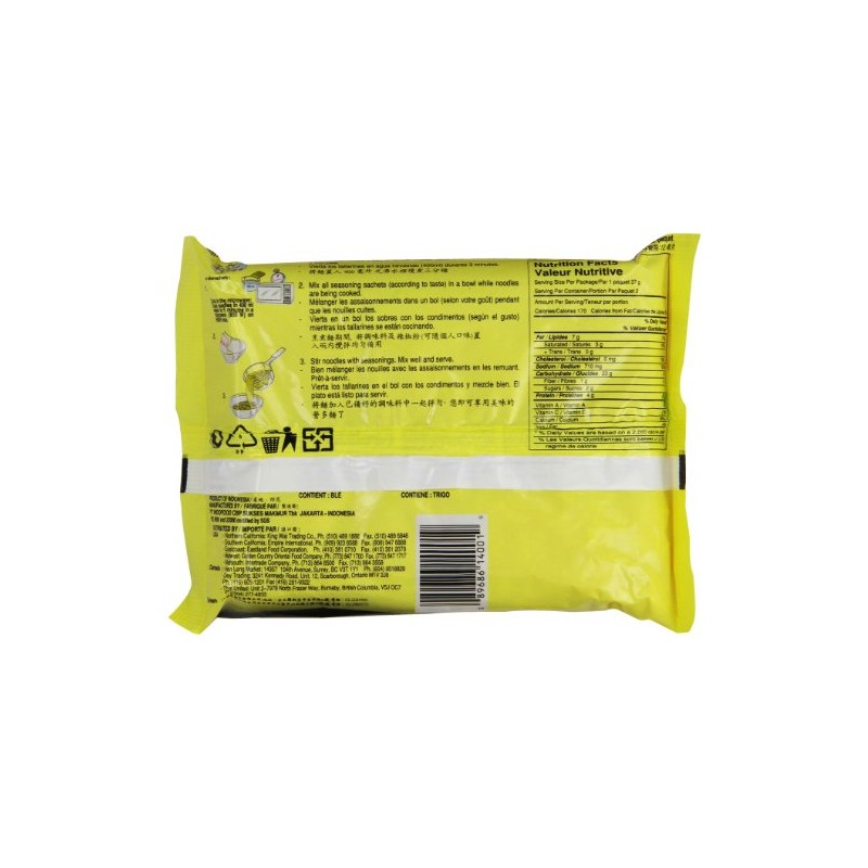 Indomie Instant Noodles, Onion Chicken Flavor, 2.65-Ounce (Pack of 30)