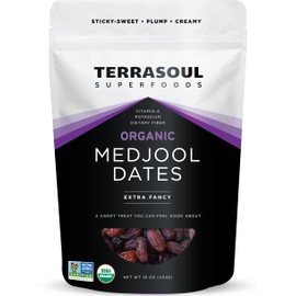 Terrasoul Superfoods Organic Medjool Dates, 16oz - Soft Chewy Texture | Sweet Caramel Flavor | Farm Fresh