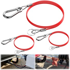 BREANIFULL 3 Stück 1m Abreißseil Bremsseil Anhänger Fangseil für Ungebremste Anhänger Sicherungsseil Ummantelt für Alle Gängigen Gebremsten Anhängern,Fangseil Sicherungsseil