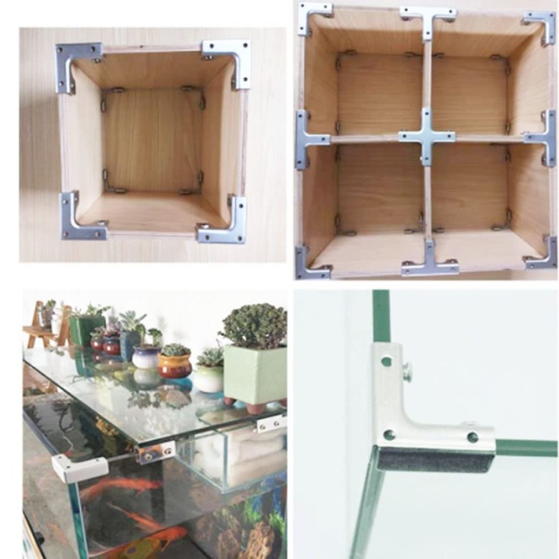 Hoopever Glass Clamp 2 Pieces Stainless Steel Glass Connector L