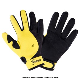 Seavenger Abyss Dive Gloves | 1.5mm Neoprene Mesh | Scuba Diving, Wakeboarding, Spearfishing (Yellow, Medium)