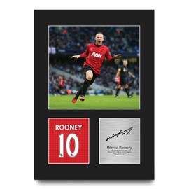 HWC Trading Wayne Rooney Gifts Printed Signed Autograph Picture for Football Fans and Supporters - A4 Portrait