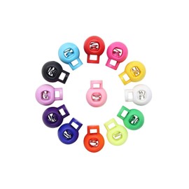 YINKE Cord Stopper, Cord Lock, Elastic Stopper, Elastic Adjustment Buckle, Rope, Outdoor Clothes, Shoelaces, 50 Pieces (Colorful), colorful