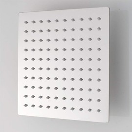 Cabilock 4 inch High Pressure Shower Head, Ultra-Thin Rainfall Stainless Steel Rain Shower Head, Square Fixed Shower Head Adjustable Waterfall Overhead Replacement Shower Head for Bathroom