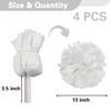 Lovecheer 4Pack White Cheer Pom Poms Plastic Pom Poms Cheerleading