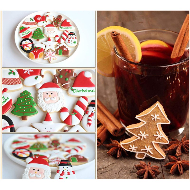 Christmas Cookie Cutters Set of 14 Stainless Steel Cookie Cutters
