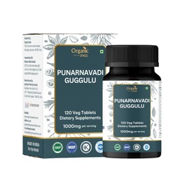 ORGANIC SPREE Punarnavadi Guggulu 120 Tablets - Supports Kidney Function* - Ayurvedic Formulation - Certified and Vegetarian (1)