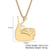DALANE Stainless Steel Novelty Snail Necklace 18K Gold Plated Pendant