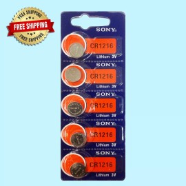 Sony CR1216   3V Watch Battery (Exp 10/2034 )  5Pc