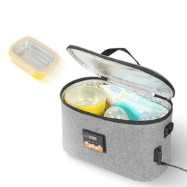 Lunchbox Food Warmer Bag 8L, 12V Bottle Warmer Baby on The Go, Portable Electrical Warm Pocket Insulation Bag, for Car Travel Camping Picnic