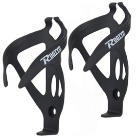 ROGTYO Bicycle Bottle Holder, Universal Bicycle Bottle Holder for Bicycles, Lightweight Water Bottle Holder, Drink Holder for MTB and Road Bikes (Black, 2 Pack)