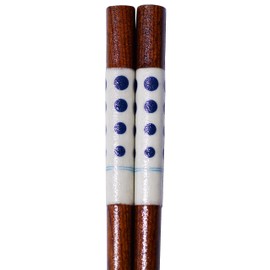 13383-8 Ceramic Pattern Wakasa Painted Chopsticks Japanese Style Polka Dot Mizutama 9.1 inches (23 cm), Made in Japan
