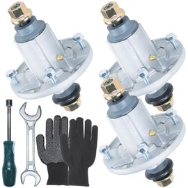 FULAIGE 3 Pack Pre-Greased GY21098 Spindle Assembly Replaces GY20454 John Deere Spindle AUC15811 GY20962 for John Deere 155C D140 D155 D160 E140 E150 E160 E170 LA130 LA145 LA165 S140 S160 Tractors