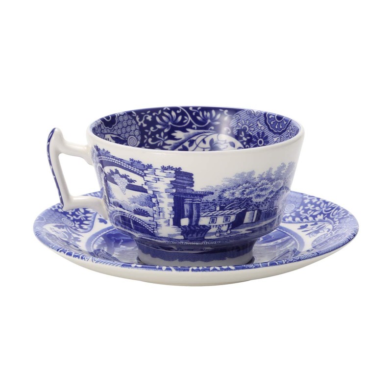 Spode (Spode) Blue Italian Tea Cup & Saucer