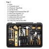 DEKOPRO 258 Piece Tool Kit with Rolling Tool Box Socket