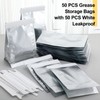 50 Pcs Disposable Grease Storage Bags Bacon Container Bags Hold