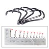 1000PCS Fishhooks Fish Hooks with Barbs 10 Sizes Carbon Steel