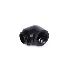 Alphacool Icicle Adaptor 90 Degree G1/4 Inch Male to G1/4 Inch Female Thread Black