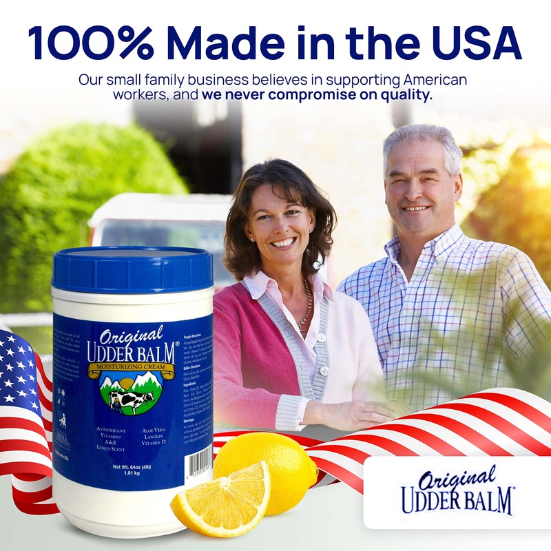 Original Udder Balm Moisturizer Refill Tub 64 oz, lemon scent