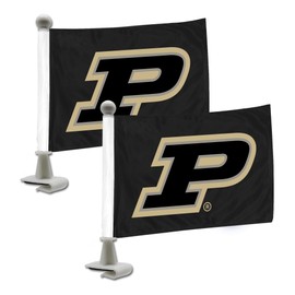 FANMATS 32848 Purdue University Ambassador Car Flags - 2 Pack Mini Auto Flags