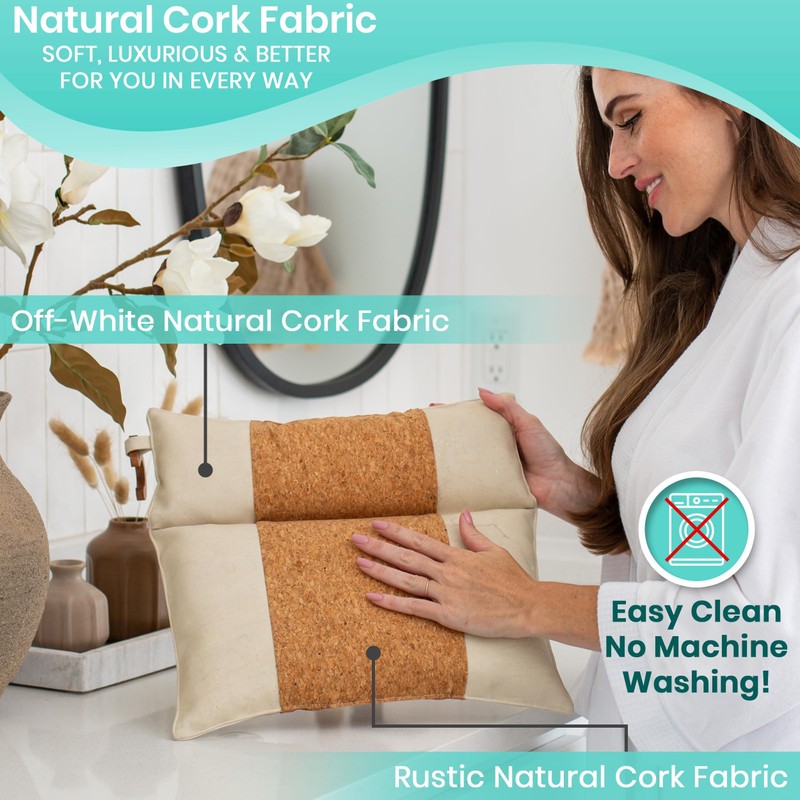 Luxury Cork Bath Pillow, Bath Pillow Luxury Bathtub Pillow -