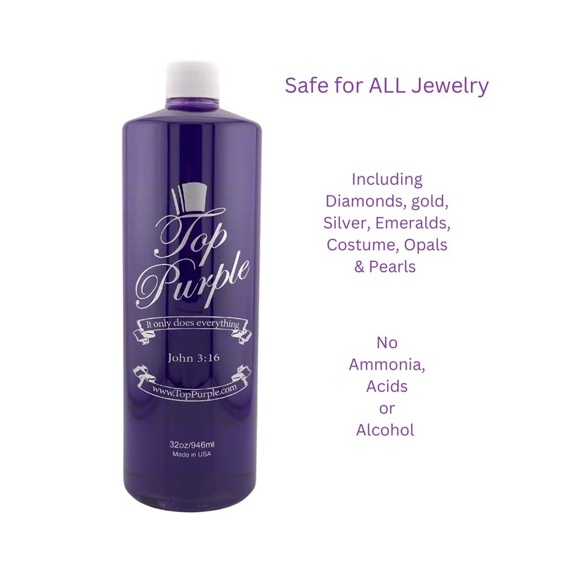 Top Purple Jewelry and More Cleaner 32 Ounce Refill &